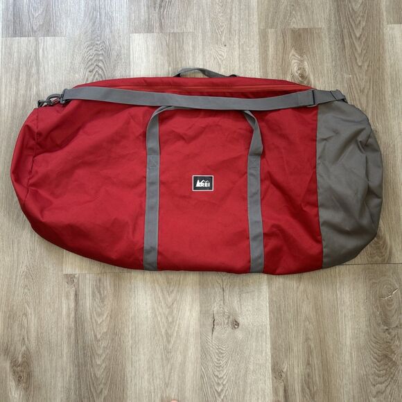 REI Roadtripper Duffel Bag Large Red Camping Gym Travel Tote w/ Shoulder Strap - Picture 1 of 12